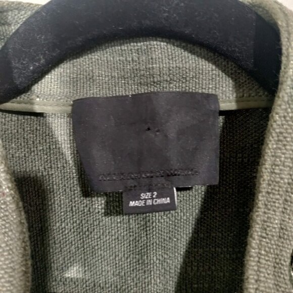 Alexander Wang Green Vest With Lamb Leather Trim Hi low Woman's Size 2 (small) - Picture 6 of 12